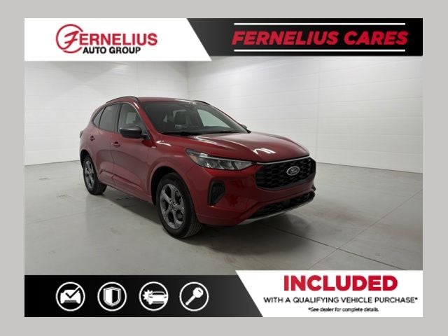 2023 Ford Escape ST-Line in Red Metallic — front three-quarter view