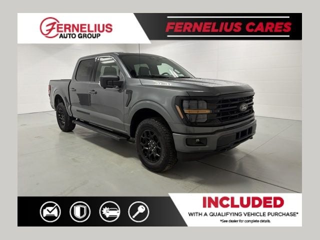 2026 Ford F-150 XLT in Gray Metallic — front three-quarter view
