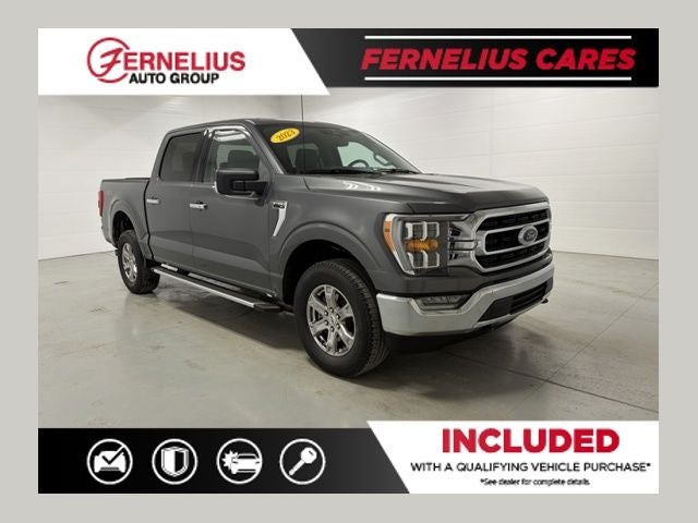 2023 Ford F-150 XLT in Gray Metallic — front three-quarter view