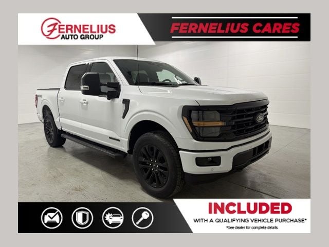 2026 Ford F-150 XLT in Oxford White — front three-quarter view