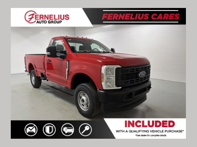 2026 Ford F-250SD XL in Race Red — front three-quarter view