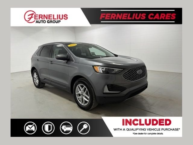 2023 Ford Edge SEL in Gray Metallic — front three-quarter view