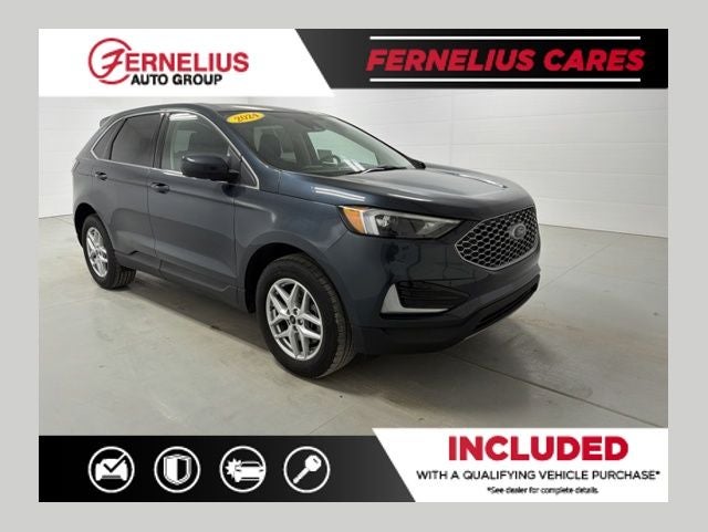 2024 Ford Edge SEL in Blue Metallic — front three-quarter view