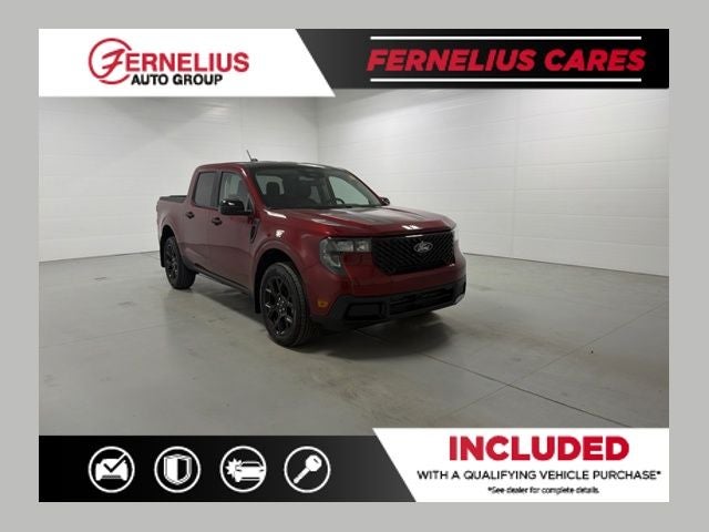 2026 Ford Maverick XLT in Ruby Red Metallic — front three-quarter view