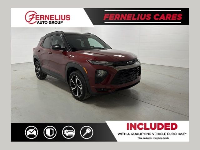 2023 Chevrolet TrailBlazer RS in Crimson Metallic — front three-quarter view